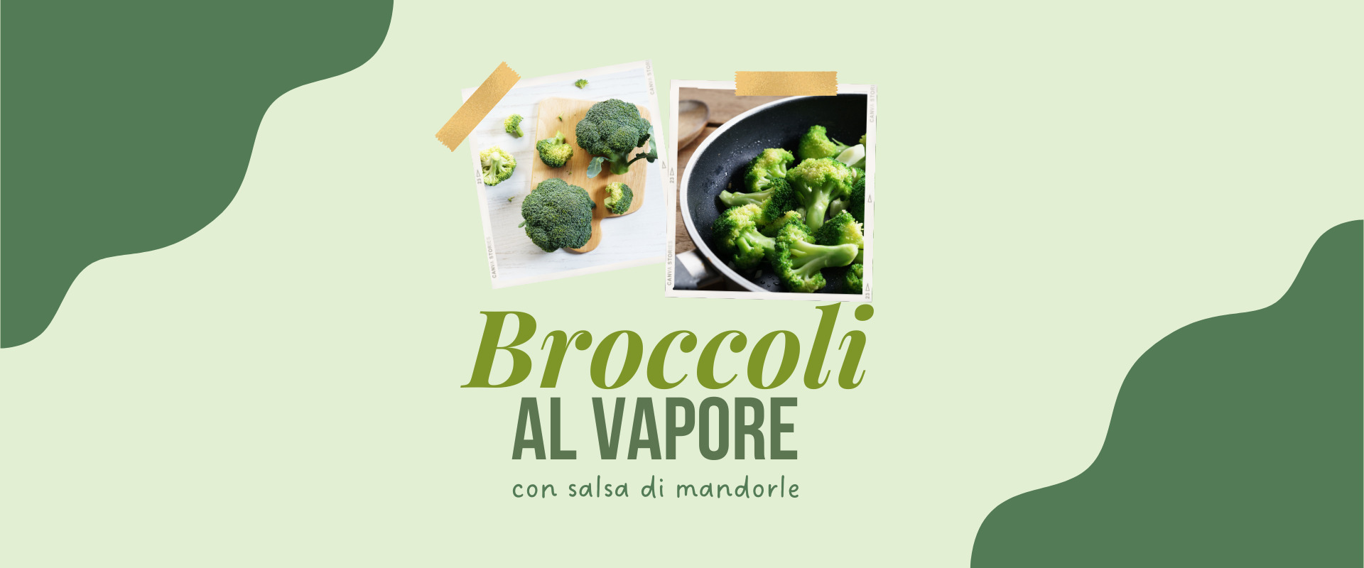Broccoli al vapore con salsa di mandorle